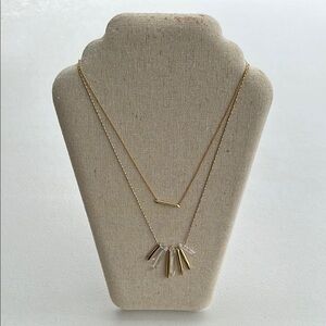 Stella and Dot Gold and Silver Layered Necklace Set